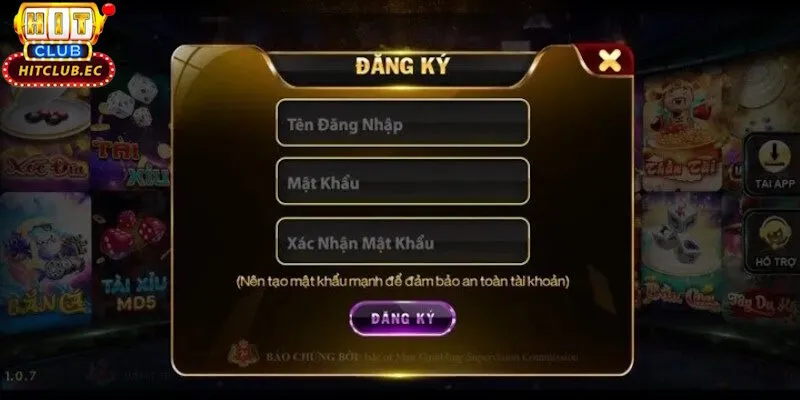 đăng ký tài khoản hitclub